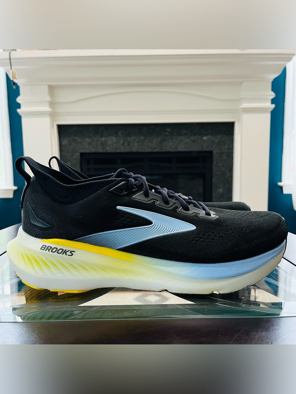 Brooks Men's Glycerin 23 Running Shoes Black/Cyber Yellow/Nigh 110476-1D-039